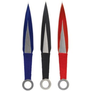 3 Piece Throwing Knife Assorted Color – Black, Blue, Red-ST-TK3-103-set view